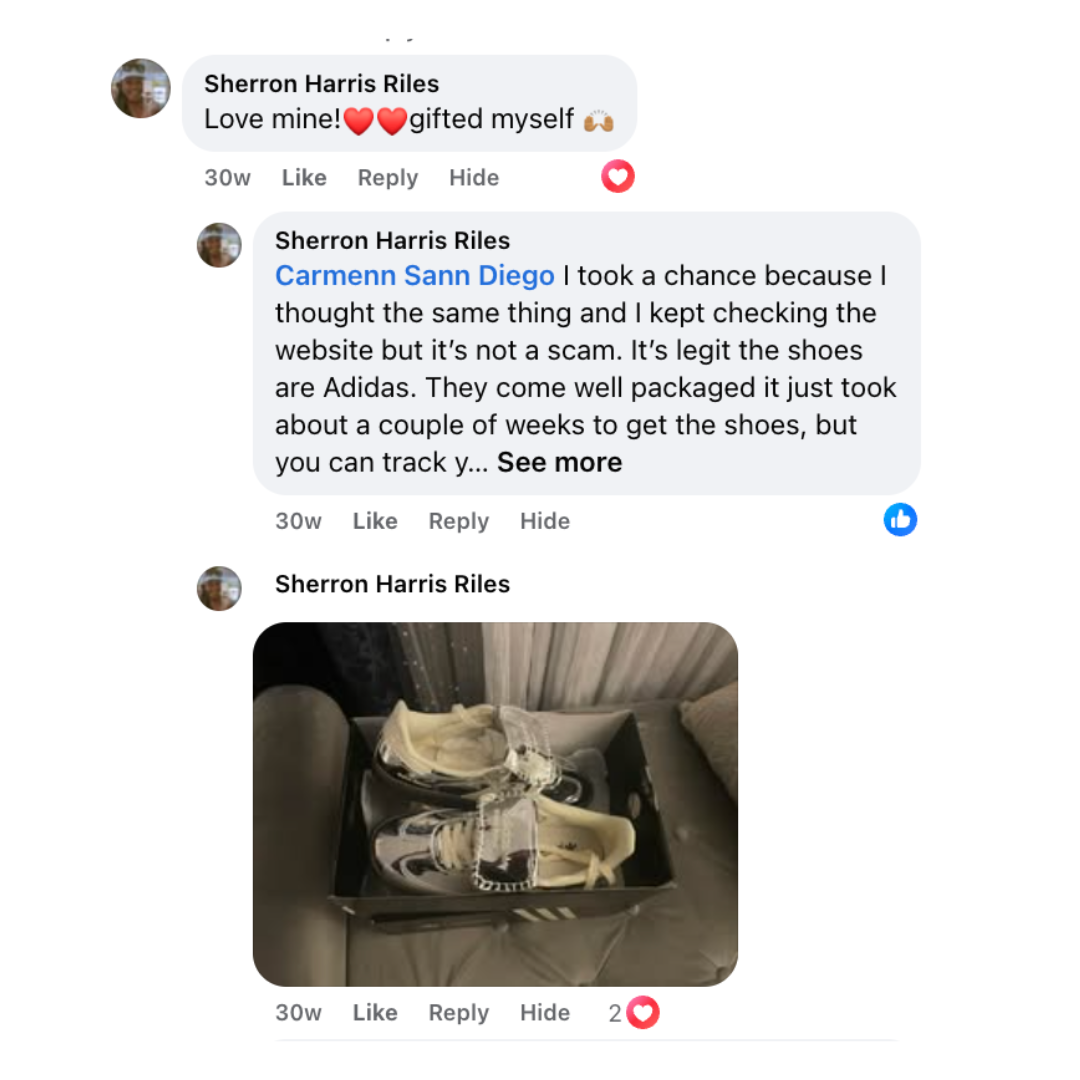 Real customer comment screenshot 2