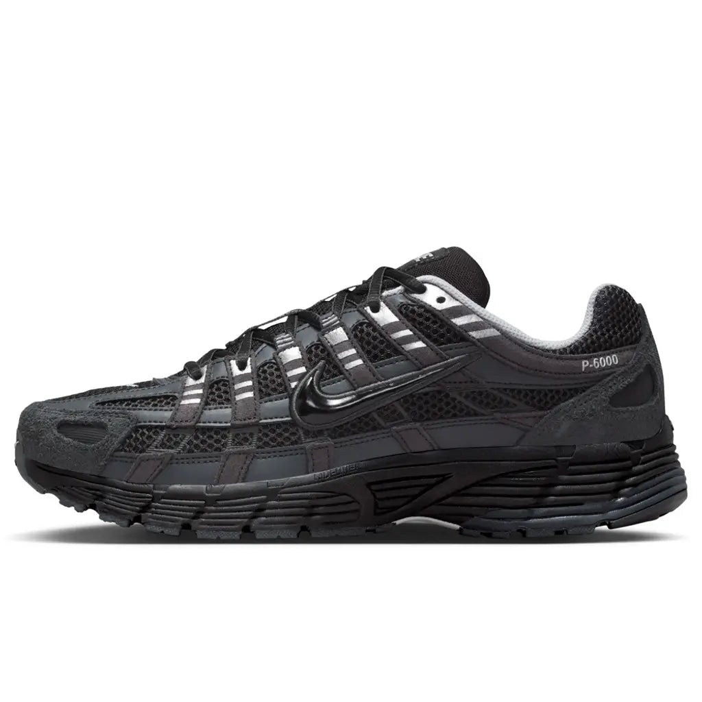 P-6000 Suede Anthracite Black Chrome Metallic Silver